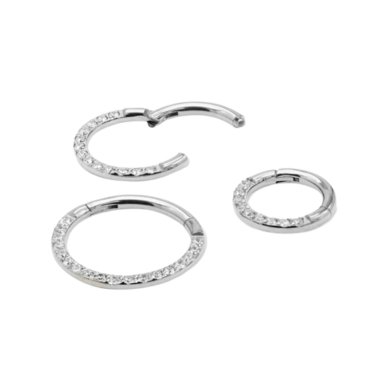 Tilum Jewelled Curve Titanium Clicker