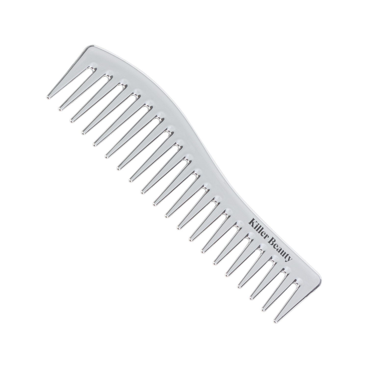 Killer Beauty Large Metallic Comb Silver