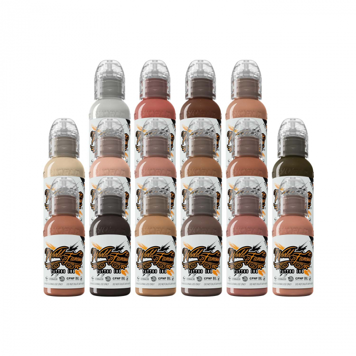 Complete Set of 16 World Famous Ink - Pink Ribbon - 30ml
