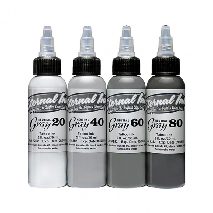Complete Set of 4 Eternal Ink Neutral Grey - 30ml