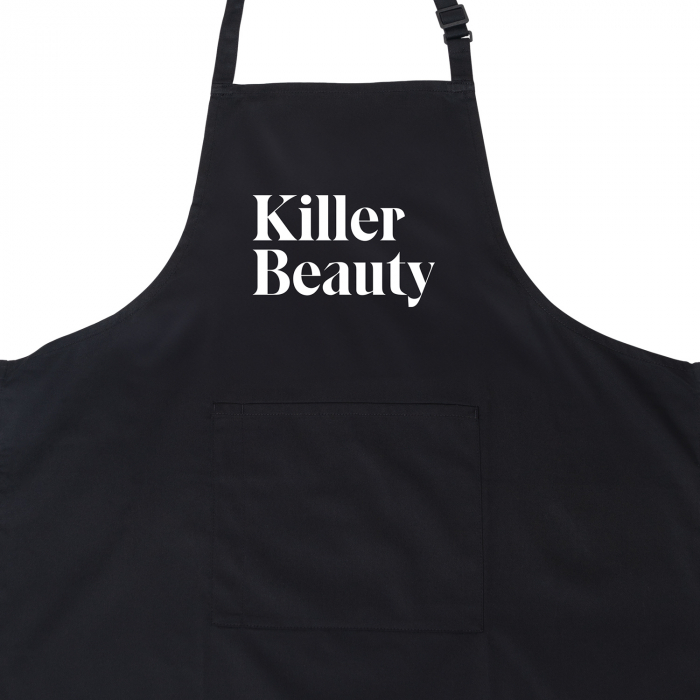 Killer Beauty Apron Black with Pocket