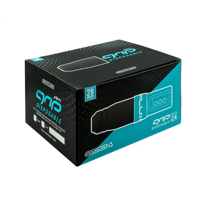 FK Irons Slim 28mm Flux S Rubber Disposable Grips - Black - Box of 24
