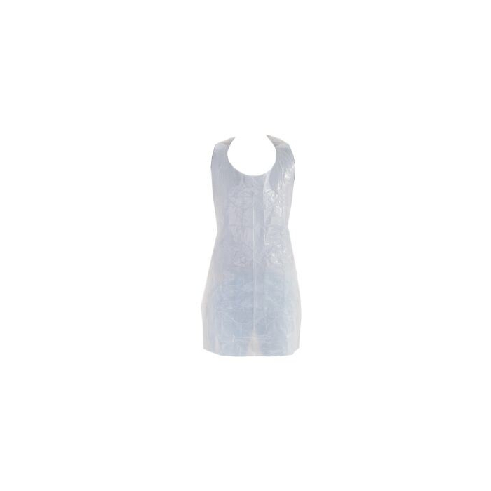 Pack of 100 Disposable Aprons - White