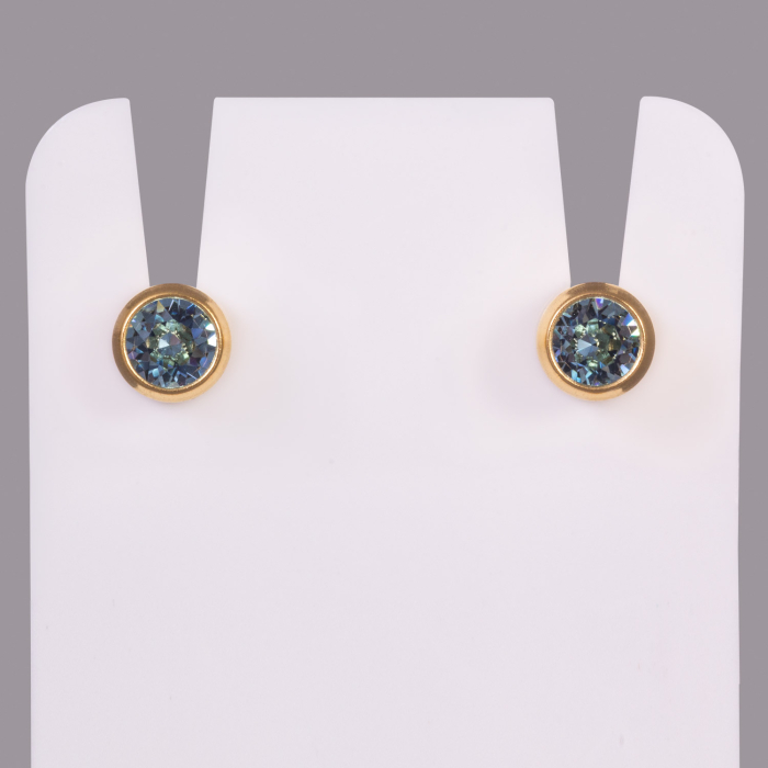 Studex Regular Regular March Aquamarine Bezel - Gold Plated