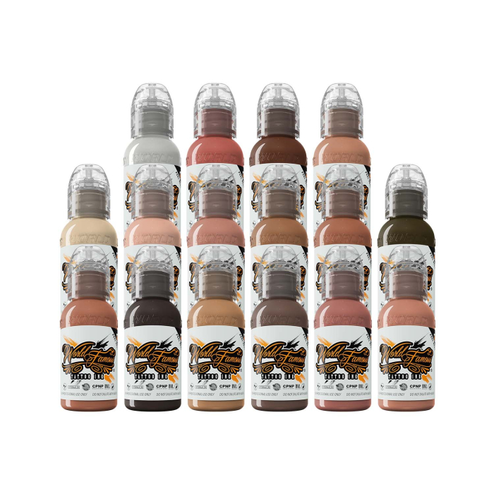 Complete Set of 16 World Famous Ink - Pink Ribbon - 30ml