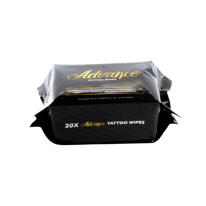 Pack of 20 Advance Tattoo Biodegradable Wipes 135x105x55mm