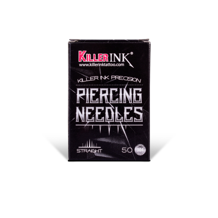 Box of 50 Killer Ink Precision Straight Piercing Needles (4G-8G)