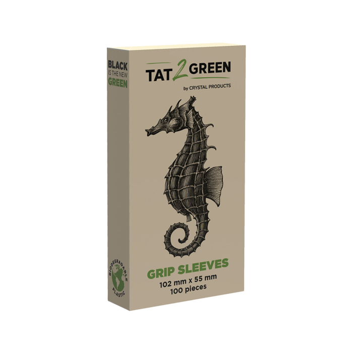 Box of 100 Tat2Green - Black Barrier Grip Sleeves