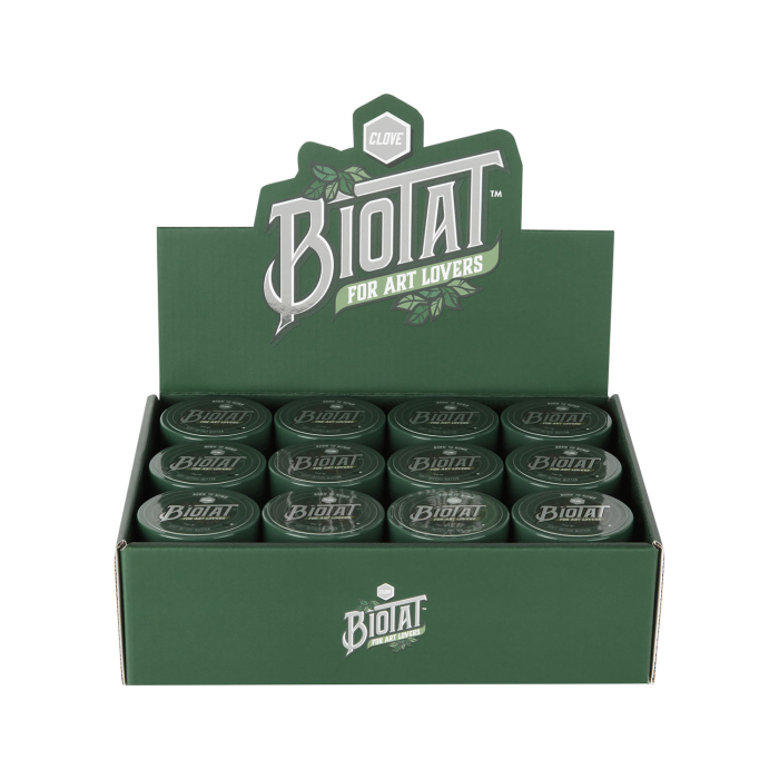 Box of 12 BIOTAT Tattoo Clove Soft Butter 50ml Studio Display