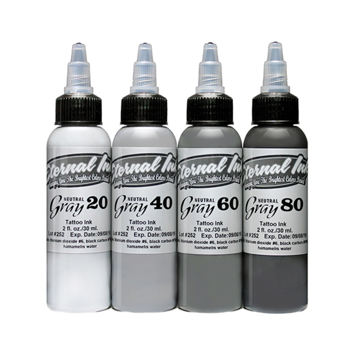 Complete Set of 4 Eternal Ink Neutral Grey - 30ml