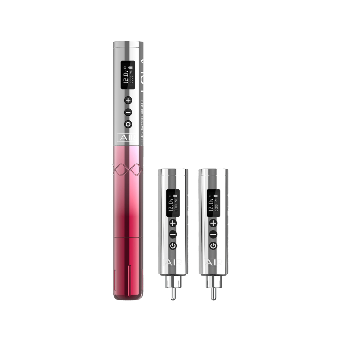 EZ Lola Air Wireless PMU Machine with Two Additional Batteries - Silver & Pink Gradient