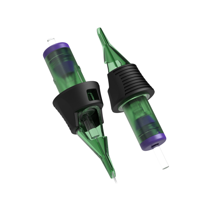 Box of 20 Ghost HEX Needle Cartridges Round Shader - Long Taper