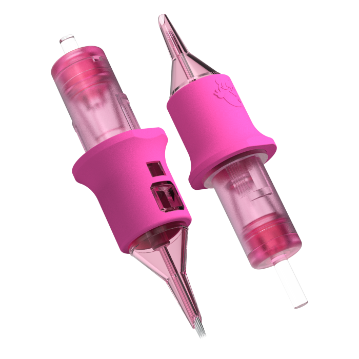 Box of 20 Ghost Pink Needle Cartridges - Round Liner Long Taper