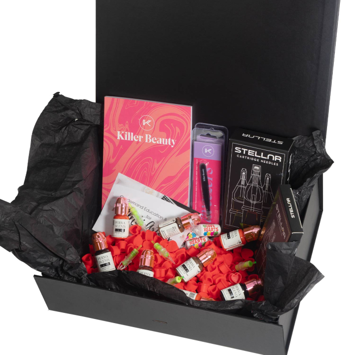 Killer Beauty Black Gift Box Flat Pack With Black Ribbon