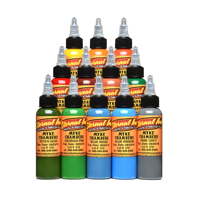 Complete Set of 12 Eternal Ink - Myke Chambers Set  - 30ml