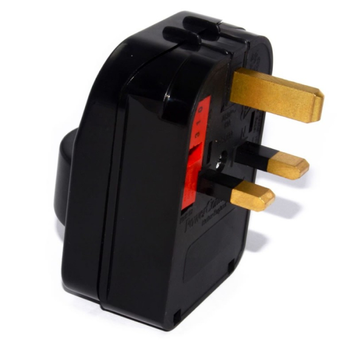 Schuko - EU to UK 13A 3-Pin Plug Adapter