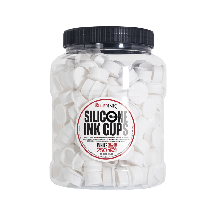 Bag of 250 Killer Ink White Silicone Ink Cups