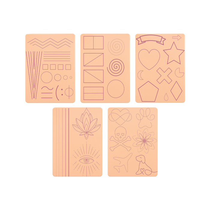 Set of 5 Stencil Skins® Pre-printed Designs - Extra Soft