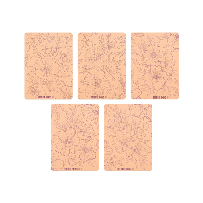 Set of 5 Stencil Skins® Pre-printed Designs - Extra Soft