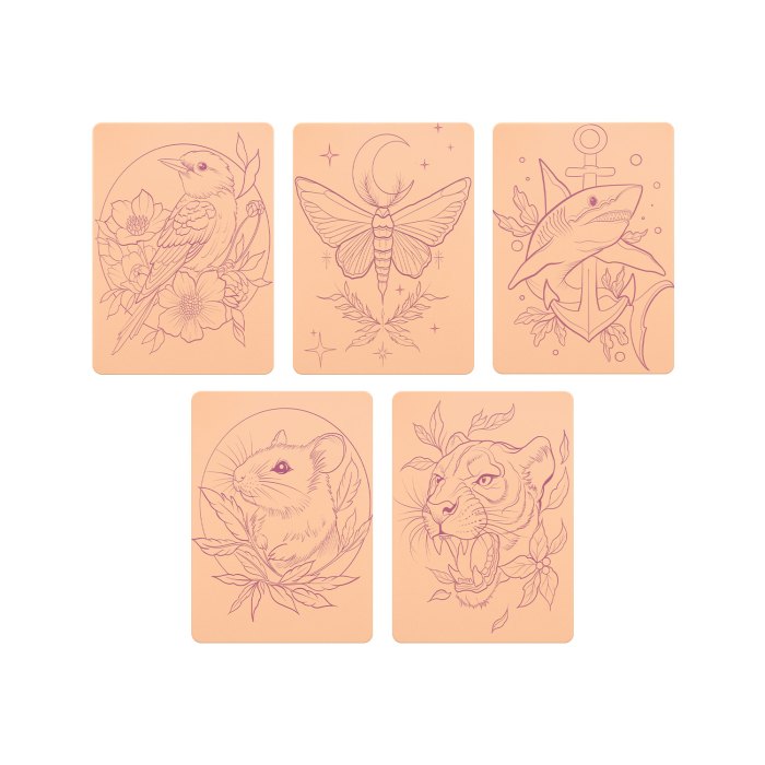 Set of 5 Stencil Skins® Pre-printed Designs - Extra Soft
