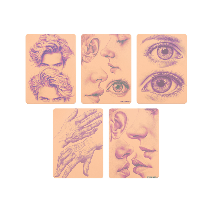 Set of 5 Stencil Skins® Pre-printed Designs - Extra Soft