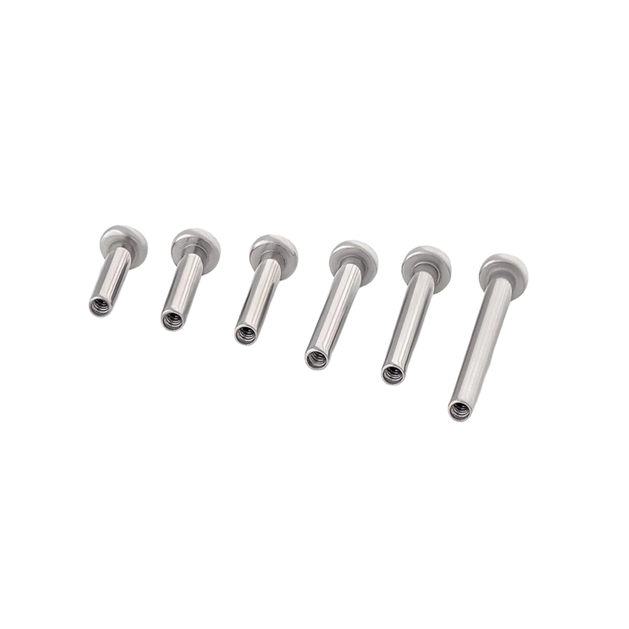 Tilum Titanium Internal Thread Labret Post - Flat Disc – Version 2