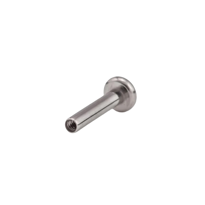 Tilum Titanium Internal Thread Labret Shaft - Flat Disc - Version 2