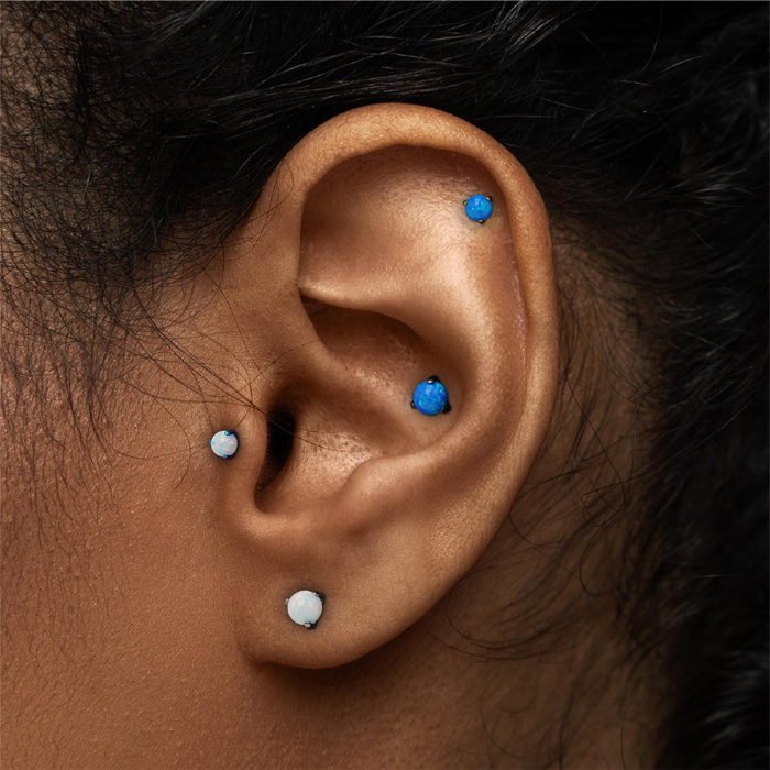 Tilum Titanium Threadless Pronged Opal Ball