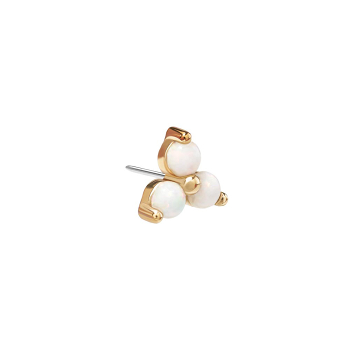 Tilum Trinity Opal Threadless Top 14kt Gold