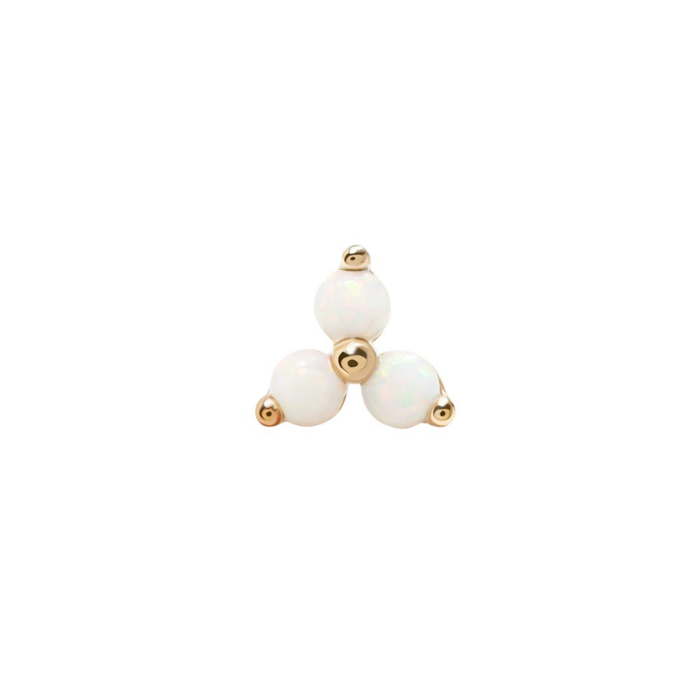 Tilum Trinity Opal Threadless Top 14kt Gold