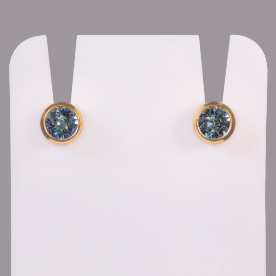 Studex Regular Regular March Aquamarine Bezel - Gold Plated