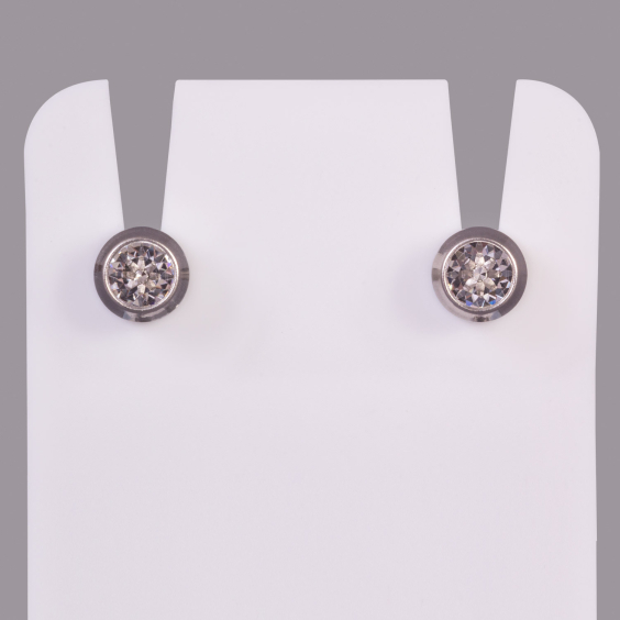 Studex Regular April Crystal Bezel - Stainless Steel