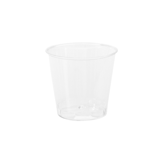 Pack of 100 Plastic Mini Rinse Cups 20 ml - Clear