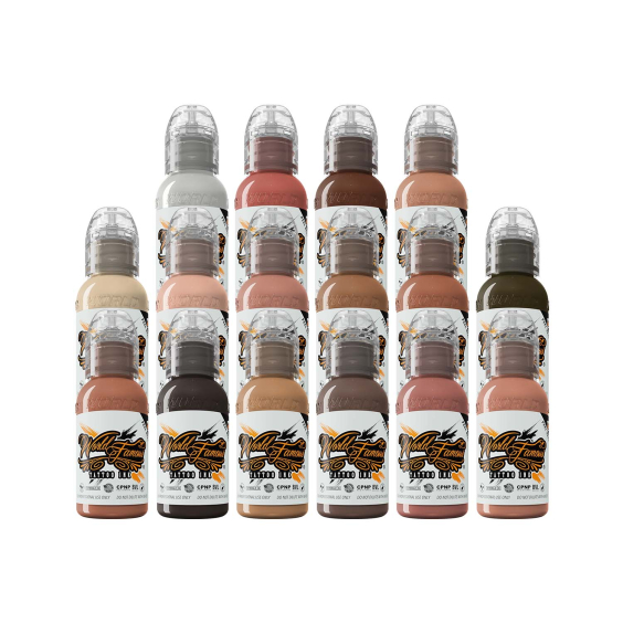 Complete Set of 16 World Famous Ink - Pink Ribbon - 30ml