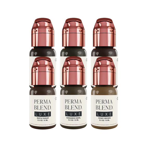 Perma Blend LUXE PMU Ink - The Chocolate Collection - Complete Set of 6x15ml