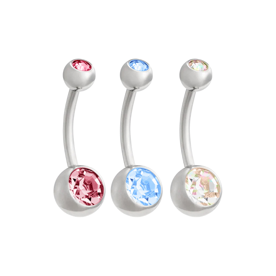 Tilum Jewelled Titanium Belly Button Ring